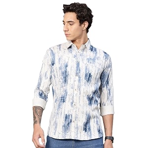 Majestic Man Stylish Abstract Print Casual Shirt