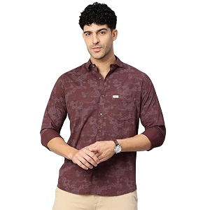 Majestic Man Stylish Geomatric Print Casual Shirt