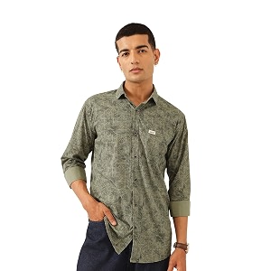 Majestic Man Stylish Geomatric Print Casual Shirt
