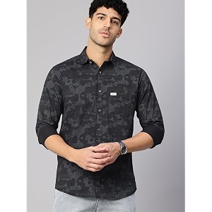 Majestic Man Stylish Geomatric Print Casual Shirt