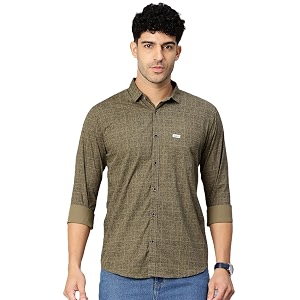 Majestic Man Stylish Geomatric Print Casual Shirt