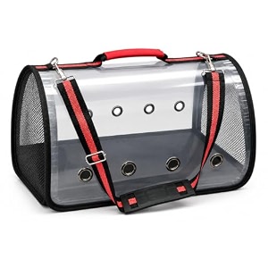 majestic paws transparent pet carrier bag for cats and small dogs
