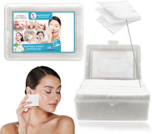 majestique 460 makeup removing cotton wipes and 1 finger reusable sponge for all skin type