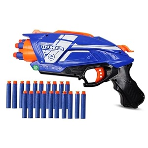 majik blaze storm toy gun for kids shooting toy with 20 soft bullets for safe and funny target shoot play and battle fight