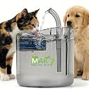 MAK7 Transparent Cat Water Fountain - Automatic Pet Water Dispenser with High-Visibility Tank - Health Hydration System for Cats and Small Dogs - Continuous Fresh Water Flow for Indoor Pets