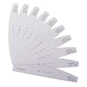 Makartt 240/240 Grit Nail Files, 10PCS Zebra Emery Boards for Natural Nails
