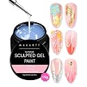 Makartt 3D Gel Nail Art: 15g Clear No Wipe Painting Gel for Chrome Powder