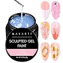 Makartt 3D Gel Nail Art: Clear 3D Painting Gels for Chrome Powder