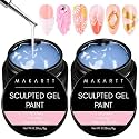Makartt 3D Nail Art Gel: 2Pcs Clear 3D Nail Sculpting Gel for Nail Art