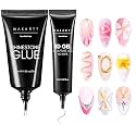 Makartt Rhinestone Glue for Nails with 3D Gel Nail Art Kit DIY Home Use