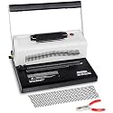 MAKEASY Spiral Coil Binding Machine with 46 Fully Disengaging Pins - 4:1 Pitch - Electric Coil Inserter - Adjustable Side Margin, Comes with Free 1 Box Coil Spines & Plier, 20 Sheet Punch Capacity