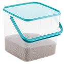 Makekartz Premium 5Kg Square Plastic Storage Container Box with Handle | Airtight Kitchen Canister for Rice, Flour &amp; Food Grains | Stackable, Durable BPA-Free Shatterproof Organizer | Pack of 1
