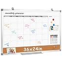 MAKELLO Dry Erase Calendar for Wall 36" x 24", Cork, White Board Calendar