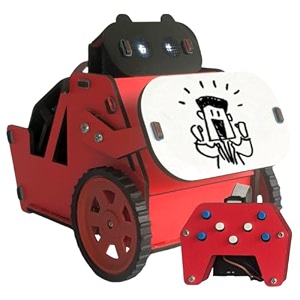 makerverse emotibot  diy electronic robot kit  robot with remote control  science project for age 8 9 10 11 12 13 14 red for boys amp girls