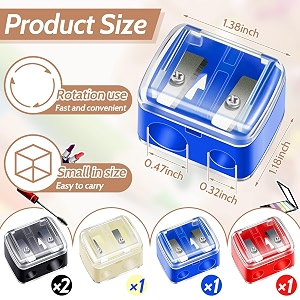 kira makeup pencil sharpeners with cover and dual holes uses for eyeliner lip pencil eyebrow pencil and mini pocket pencil sharpener accessory pack of 1 multicolour