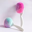 Makeup Powder Puff with Handle, Velvet, Soft Sponge, for Loose and Liquid Powder, Gentle Touch, for Baby and Adults, Pack of 1