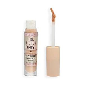 makeup revolution- irl filter finish concealer- c5  full coverage  breathable and lightweight blends effortlessly  soft matte finish crease proof sweat proof waterproof  6gm