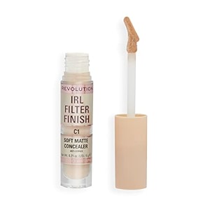 makeup revolution- irl filter finish concealer- c1  full coverage  breathable and lightweight blends effortlessly  soft matte finish crease proof sweat proof waterproof  6gm