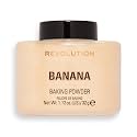 Makeup Revolution Loose Baking Powder Banana | Brightening Yellow Setting Powder for Indian Skin | Long-Lasting Oil-Free Matte Finish | Crease-Free &amp; Flashback-Free Formula | 10g