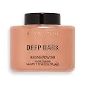 Makeup Revolution- Loose Baking Powder- Deep Dark (For Deep Skin Tones) |Gives Luminous, Silky and Even Finish | Long-lasting Coverage | Reduces Shine | Matte Finish | Vegan &amp; Cruelty Free - 32g