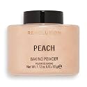 Makeup Revolution Loose Baking Powder Peach 30g | Talc-Free Setting Compact Powder with Hyaluronic Acid &amp; Vitamin E | Oil Control, Brightening, Long-Lasting, Crease-Free Finish for All Skin Tones