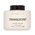 Makeup Revolution Loose Baking Powder Translucent 30g | Talc-Free Setting Compact Powder with Hyaluronic Acid &amp; Vitamin E | Oil Control, Brightening, Long-Lasting, Crease-Free Finish for All Skin Tones