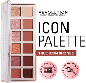 makeup revolution the true icon bronze eyeshadow palette 84 g