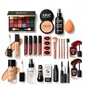 Makeup Set, 20 Pcs Complete KitComplete Makeup Gift Set with Eyeshadow Palette, Foundation, Compact, Primer, Concealer, Lipsticks, Mascara, Eyeliner, Makeup Fixer,Nail paint, Brushes & Beauty Blender