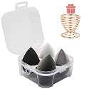 Makeup Sponges Set - Beauty sponges Blending Blenders with 1 Holder and Egg Case, Flawless for Cream, Powder and Liquid (Black, 4Pcs+1Holder+ case)