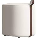 Makeup Stool Dresser for Girls Bedroom Light Luxury Dressing Stool and Shoe Bench for Living Room Small Square Stool for Short Height White Color