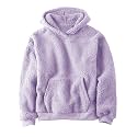 Makkrom Boys Girls Sherpa Fleece Hoodies Pullover Sweatshirts with Pockets