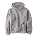 Makkrom Boys Girls Sherpa Fleece Hoodies Pullover Sweatshirts with Pockets