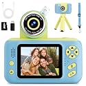Makolle Camera for Kids, Toddler Volging Cameras Age 3-8 Christmas Birthday Gifts for Boys and Girls 3-12 Year Old Boys Digital Camcorder for Video Portable Kids Selfie Camera with SD Card Blue