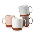 MALACASA 12oz Ceramic Coffee Mugs Set of 4, Multicolor