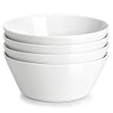 MALACASA 35 OZ Soup Bowls Set of 4, White Bowls Deep Cereal Ramen Bowl