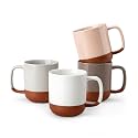 MALACASA Ceramic 11oz Coffee Mugs Set of 4, Multicolor