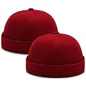 2 Pcs Mens Brimless Docker Cap Set