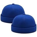 2 Pcs Mens Brimless Docker Cap Set