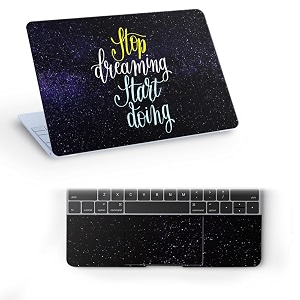 galaxsia malcom quote topwrist pad vinyl laptop skinstickercover for 15 to 156 inches laptops laminated-removable-hd quality compatible for hp-dell-sony-lenovo-asus etc15x10 inches