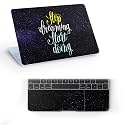 Galaxsia Malcom Quote Top+Wrist Pad Vinyl Laptop Skin/Sticker/Cover for 15 to 15.6 Inches Laptops Laminated-Removable-HD Quality Compatible for Hp-Dell-Sony-Lenovo-Asus etc.(15x10 Inches)