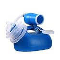 Male Urinal Bottle 68 OZ Portable Urinals for Men 59" Long Hose with Lid (Blue)