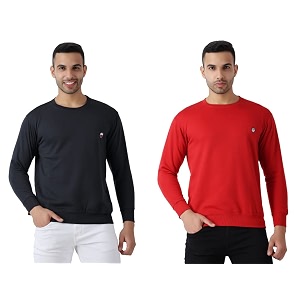 maleno full sleeves round neck charcoal grey amp yellow sweat shirt