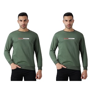 maleno full sleeves round neck green amp yellow sweat shirt