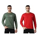 MALENO Full Sleeves Round Neck Green &amp; Yellow Sweat Shirt
