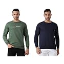 MALENO Full Sleeves Round Neck Green & Yellow Sweat Shirt