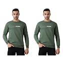 MALENO Full Sleeves Round Neck Green & Yellow Sweat Shirt