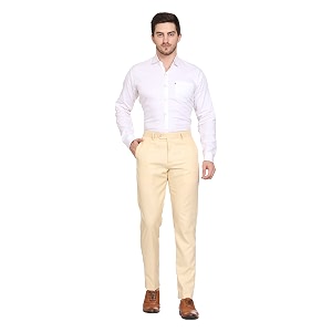 MALENO Mens Diamond Textured Regular Fit Trouser