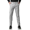 MALENO Men39s Polycotton Slim Fit Checkered Trouser