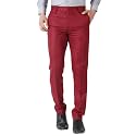 MALENO Men39s Slub Effect Solid Trouser 