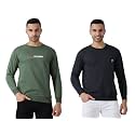 MALENO Round Neck Green &amp; Yellow Sweat Shirt
